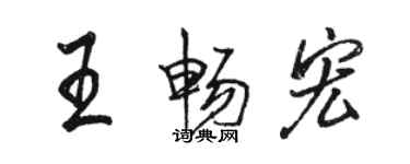 駱恆光王暢宏行書個性簽名怎么寫