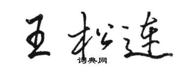 駱恆光王松連行書個性簽名怎么寫