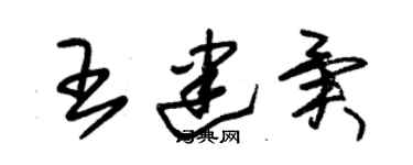 朱錫榮王建異草書個性簽名怎么寫
