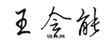 駱恆光王會能行書個性簽名怎么寫