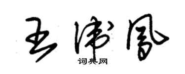 朱錫榮王衛鳳草書個性簽名怎么寫
