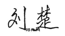 駱恆光劉楚行書個性簽名怎么寫