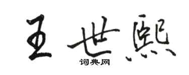 駱恆光王世熙行書個性簽名怎么寫