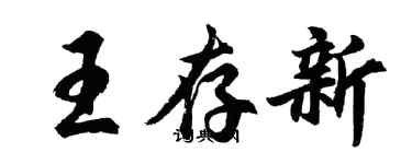 胡問遂王存新行書個性簽名怎么寫