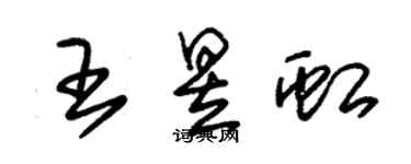 朱錫榮王昱虹草書個性簽名怎么寫