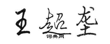 駱恆光王超壟行書個性簽名怎么寫