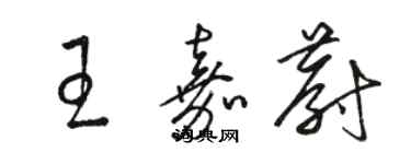 駱恆光王嘉蔚草書個性簽名怎么寫