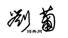 朱錫榮劉葡草書個性簽名怎么寫