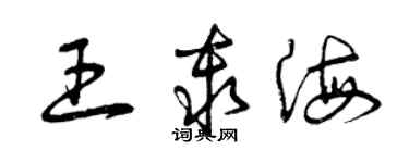 曾慶福王秦海草書個性簽名怎么寫