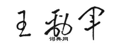 駱恆光王勁軍草書個性簽名怎么寫