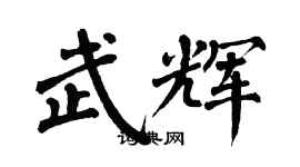 翁闓運武輝楷書個性簽名怎么寫