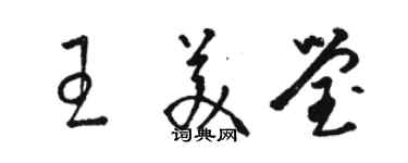 駱恆光王美瑩草書個性簽名怎么寫