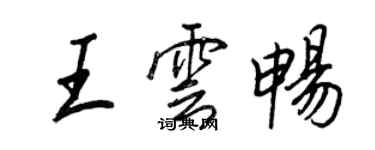 王正良王雲暢行書個性簽名怎么寫