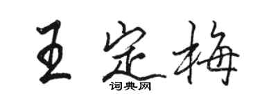 駱恆光王定梅行書個性簽名怎么寫