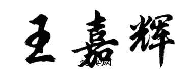 胡問遂王嘉輝行書個性簽名怎么寫