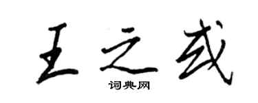 王正良王之或行書個性簽名怎么寫
