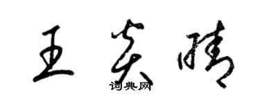 梁錦英王炎晴草書個性簽名怎么寫