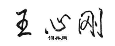 駱恆光王心剛行書個性簽名怎么寫