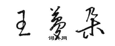 駱恆光王夢朵草書個性簽名怎么寫