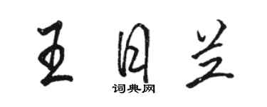 駱恆光王日蘭行書個性簽名怎么寫