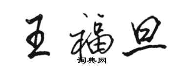 駱恆光王福旦行書個性簽名怎么寫