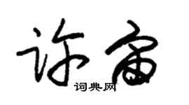 朱錫榮許宙草書個性簽名怎么寫