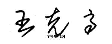 朱錫榮王克高草書個性簽名怎么寫