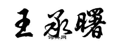 胡問遂王承曙行書個性簽名怎么寫