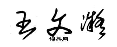朱錫榮王文凝草書個性簽名怎么寫