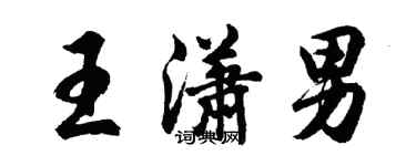 胡問遂王瀟男行書個性簽名怎么寫