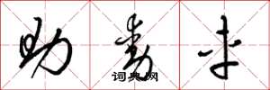 梁錦英助動車草書怎么寫