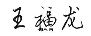 駱恆光王福龍行書個性簽名怎么寫