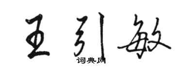 駱恆光王引敏行書個性簽名怎么寫