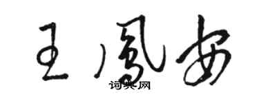 駱恆光王鳳安草書個性簽名怎么寫