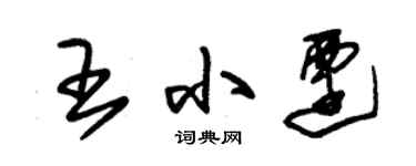 朱錫榮王小遷草書個性簽名怎么寫