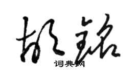 駱恆光胡銘草書個性簽名怎么寫