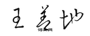 駱恆光王善地草書個性簽名怎么寫