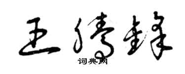 曾慶福王騰鋒草書個性簽名怎么寫