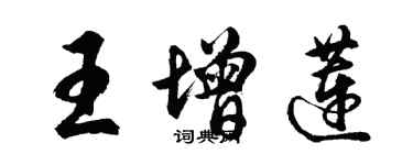 胡問遂王增蓮行書個性簽名怎么寫