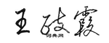 駱恆光王政霞行書個性簽名怎么寫