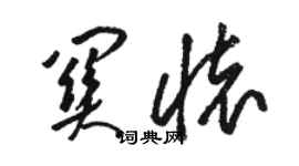 駱恆光關懷草書個性簽名怎么寫