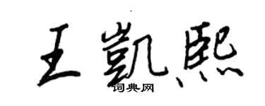 王正良王凱熙行書個性簽名怎么寫