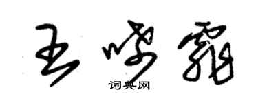 朱錫榮王唏霏草書個性簽名怎么寫