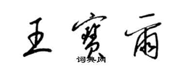 梁錦英王寶爾草書個性簽名怎么寫