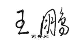 駱恆光王鵬草書個性簽名怎么寫