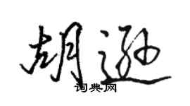 駱恆光胡遜行書個性簽名怎么寫