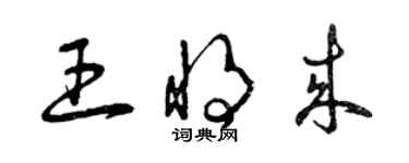 曾慶福王將來草書個性簽名怎么寫