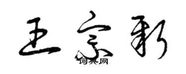 曾慶福王宗新草書個性簽名怎么寫