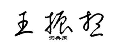 梁錦英王振想草書個性簽名怎么寫