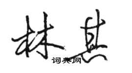 駱恆光林其行書個性簽名怎么寫